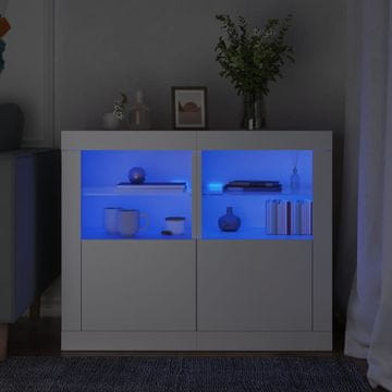 Vidaxl LED ormarići, 2 kom, bijeli, materijal na bazi drveta