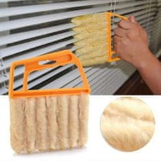 Netscroll Četka za žaluzine s mikrovlaknima, čisti obje strane odjednom, periva i višekratna, BlindsBrush