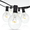 HOME & MARKER® Vanjska svjetlosna girlanda 7,5 m s 25 žarulja, dekorativne lampice tople svjetlosti za vrt i terasu | YARDBULBS, bijela