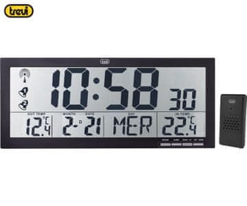 Trevi OM 3530 RC digitalni sat, zidni/stolni, + vanjski senzor, vrijeme, datum, temperatura, alarm, crni
