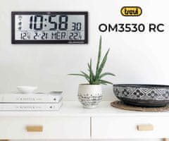 Trevi OM 3530 RC digitalni sat, zidni/stolni, + vanjski senzor, vrijeme, datum, temperatura, alarm, crni