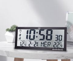 Trevi OM 3530 RC digitalni sat, zidni/stolni, + vanjski senzor, vrijeme, datum, temperatura, alarm, crni