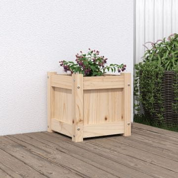 Vidaxl Vrtna žardinjera, 31x31x31 cm, masivno borovo drvo
