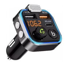 Malatec LED 20W Car FM odašiljač MP3 Bluetooth 5.0 2x USB 3.0 12-24V