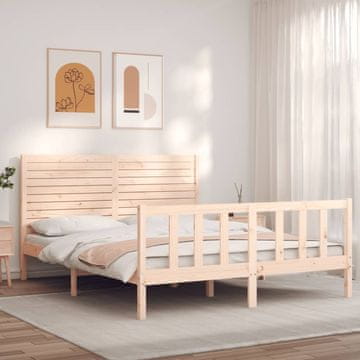 Vidaxl Okvir kreveta bez madraca 160x200 cm Masivni borov drvo