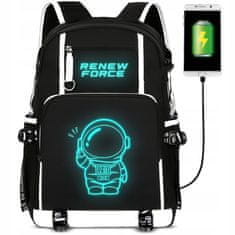 MG Glowing Astronaut ruksak 14L, crno