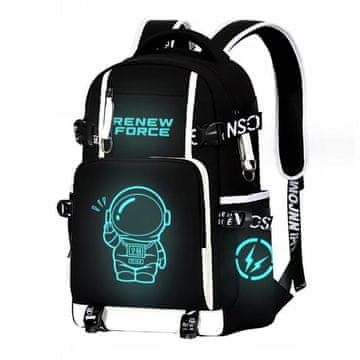 MG Glowing Astronaut ruksak 14L, crno