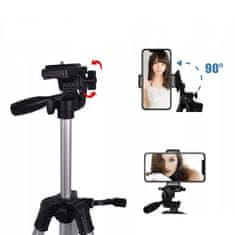 MG K10+ stativ za mobitel i fotoaparat 133 cm, srebrni
