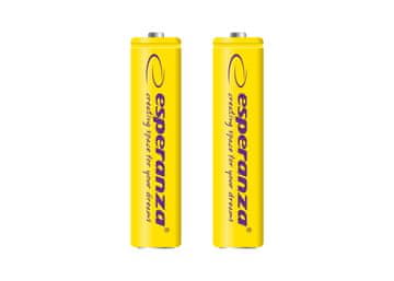 slomart Baterije punjive Esperanza AAA Ni-MH 1000mAh, 2 kom, žute