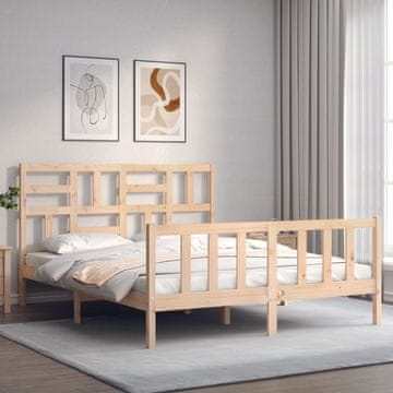 Vidaxl Okvir kreveta bez madraca 160x200 cm Masivni borov drvo