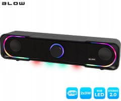 Blow MS-32 Adrenaline računalni zvučnik / soundbar, 2.0 STEREO, USB, RGB LED rasvjeta