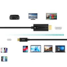 Choetech CH0019 kabel USB-C / HDMI M/M 4K 1.8m, crno
