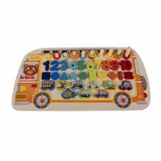 MG Wooden Montessori drvena slagalica, bus
