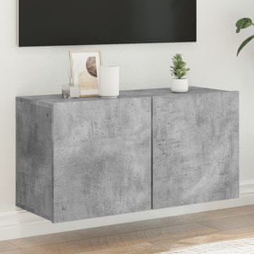 Vidaxl Zidni TV ormarić boje betona i sive boje 80x30x41 cm
