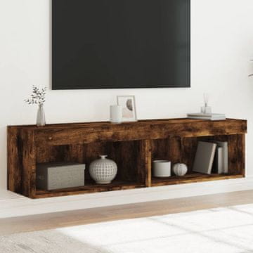 Vidaxl TV ormarići s LED rasvjetom, 2 kom, dimljeni hrast, 60x30x30 cm