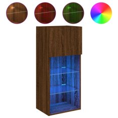 Vidaxl TV ormarić s LED svjetlima boja smeđeg hrasta 40,5x30x90 cm