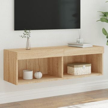 Vidaxl TV ormarić s LED rasvjetom, Sonoma hrast, 100x30x30 cm