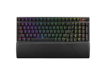 ASUS ROG Strix Scope II 96 bežična tipkovnica, ROG NX Snow, PBT, RGB, USB