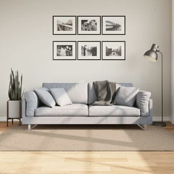 Vidaxl HUARTE tepih, niska flora, boja pijeska, 140x200 cm