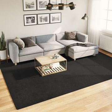 Vidaxl HUARTE tepih, niski flor, crni, 240x340 cm