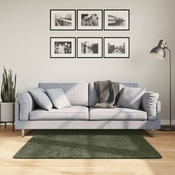 Vidaxl HUARTE tepih, niska flora, zelena, 120x120 cm