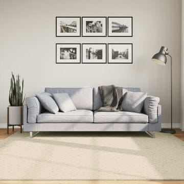 Vidaxl HUARTE tepih, niska flora, krem, 200x200 cm