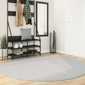 Vidaxl HUARTE tepih, niski flor, sivi, Ø 200 cm