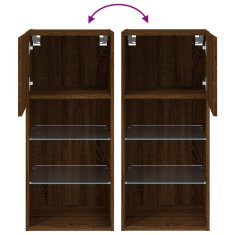 Vidaxl TV ormarić s LED svjetlima boja smeđeg hrasta 40,5x30x90 cm