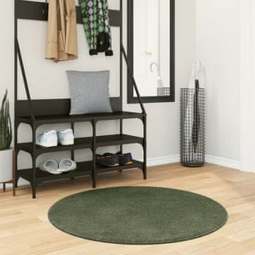 Vidaxl HUARTE tepih, niski flor, zeleni, Ø 100 cm