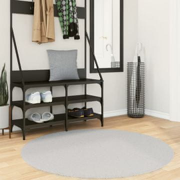 Vidaxl HUARTE tepih, niski flor, sivi, Ø 120 cm