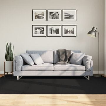 Vidaxl HUARTE tepih, niski flor, crni, 160x230 cm