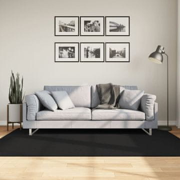 Vidaxl HUARTE tepih, niski flor, crni, 140x200 cm