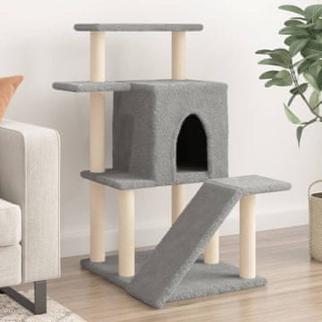 Vidaxl Grebalica za mačke sa sisal stupićima svijetlosiva 97 cm