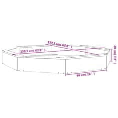 Vidaxl Pješčanik sa sjedalima osmerokutni od masivnog drva duglazije