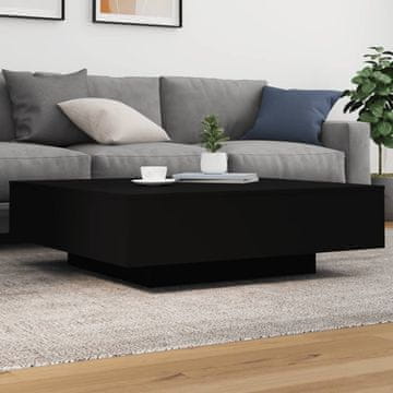 Vidaxl Klub stolić s LED rasvjetom, crni, 100x100x31 cm