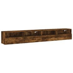 Vidaxl Zidni TV ormarići, 2 kom, dimljeni hrast, 100x30x30 cm