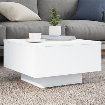 Vidaxl LED stolić za kavu bijeli 55x55x31 cm