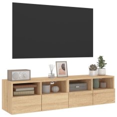 Vidaxl Zidni TV ormarići, 2 kom, Sonoma hrast, 60x30x30 cm