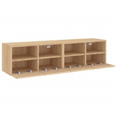 Vidaxl Zidni TV ormarići, 2 kom, Sonoma hrast, 60x30x30 cm