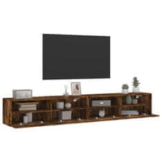 Vidaxl Zidni TV ormarići, 2 kom, dimljeni hrast, 100x30x30 cm