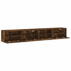Vidaxl Zidni TV ormarići, 2 kom, dimljeni hrast, 100x30x30 cm