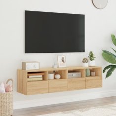 Vidaxl Zidni TV ormarići, 2 kom, Sonoma hrast, 60x30x30 cm