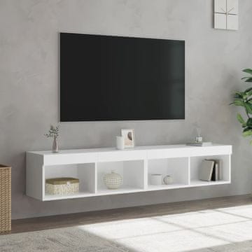 Vidaxl TV ormarići s LED rasvjetom, 2 kom, bijeli, 80x30x30 cm