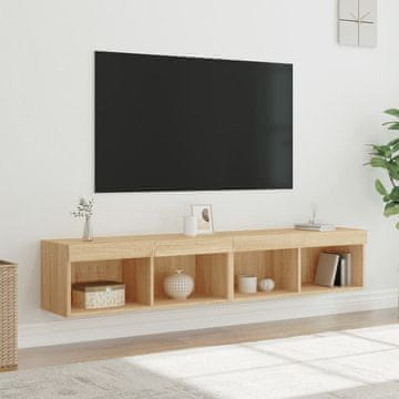 Vidaxl TV ormarići s LED rasvjetom, 2 kom, Sonoma hrast, 80x30x30 cm