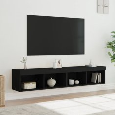 Vidaxl TV ormarići s LED svjetlima 2 kom crni 80x30x30 cm