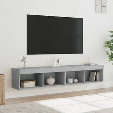 Vidaxl TV ormarići s LED rasvjetom, 2 kom, betonsko sivi, 80x30x30 cm