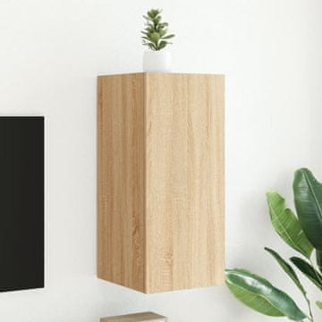 Vidaxl Zidni TV ormarić s LED rasvjetom, Sonoma hrast, 30,5 x 35 x 70 cm