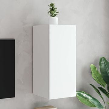 Vidaxl Zidni TV ormarić s LED rasvjetom, bijeli, 30,5 x 35 x 70 cm