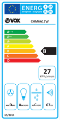 VOX electronics CHM6A17W kaminska kuhinjska napa