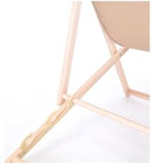 Rojaplast BAHAMA POLYESTER ležaljka, drvena - natural, bež